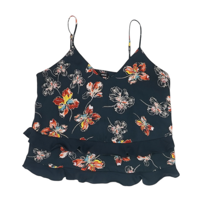 Navy Floral Blouse