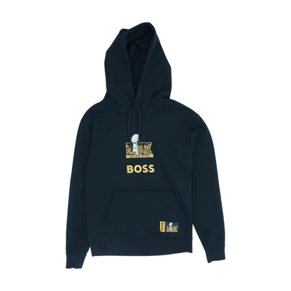 Black Solid Hoodie Pullover