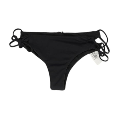 Black Solid Swim Bottom