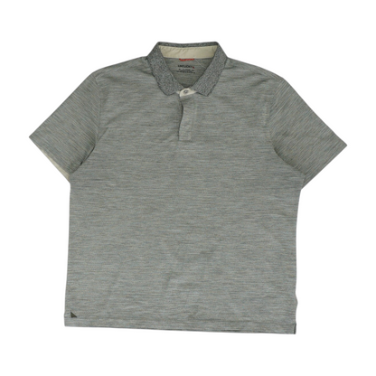 Gray Solid Short Sleeve Polo