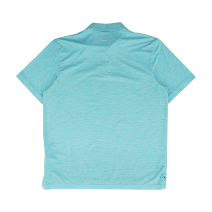 Turquoise Striped Short Sleeve Polo
