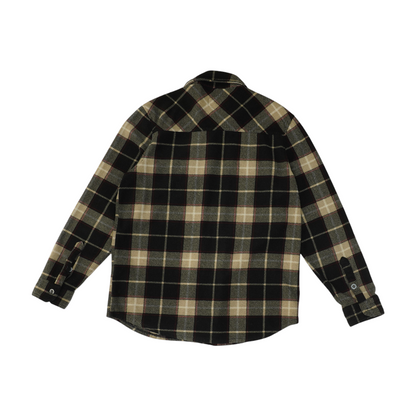 Black Plaid Outdoor Button Down