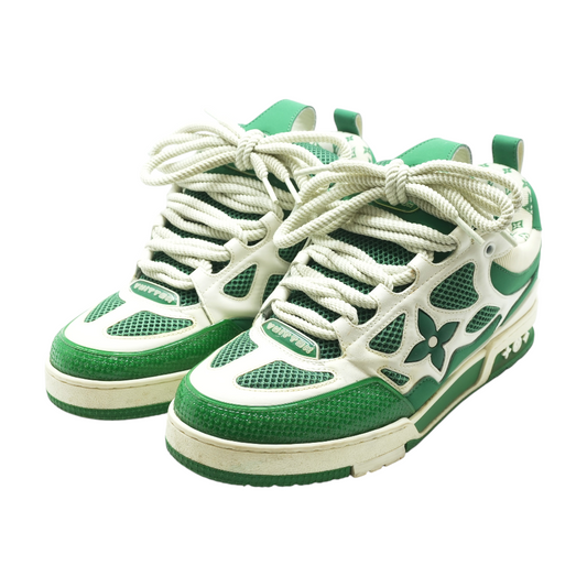 Green and White Skate Sneaker