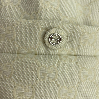 Ivory 2024 GG Monogram Canvas Bomber Jacket