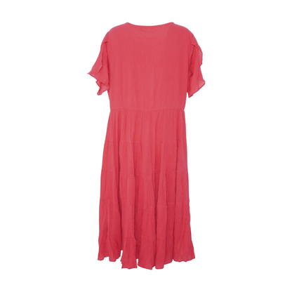 Coral Plus Midi Dress