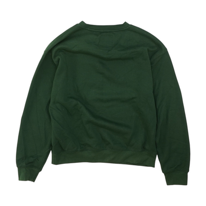 Green Solid Sweatshirt Pullover