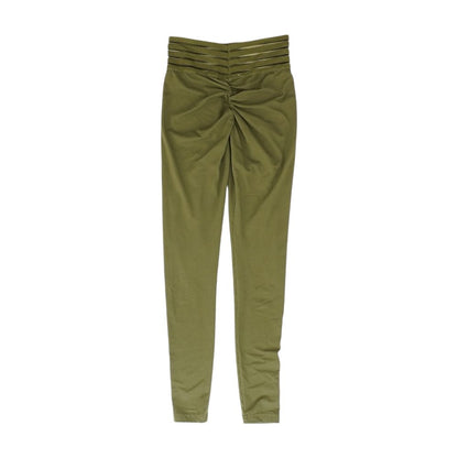 Green Solid Leggings