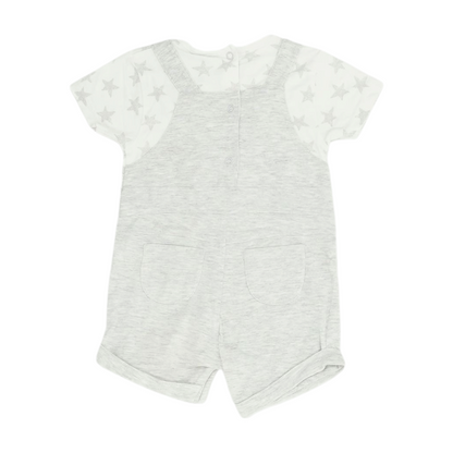 Gray Short Sleeve One-Piece