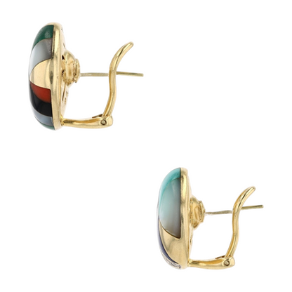 18K Yellow Gold Diamond Drop Earrings