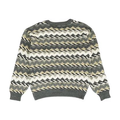 Vintage Gray Geometric Pullover Sweater