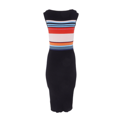 Multi Striped Midi Dress