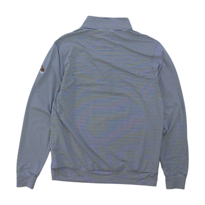 Navy Striped 1/4 Zip Pullover