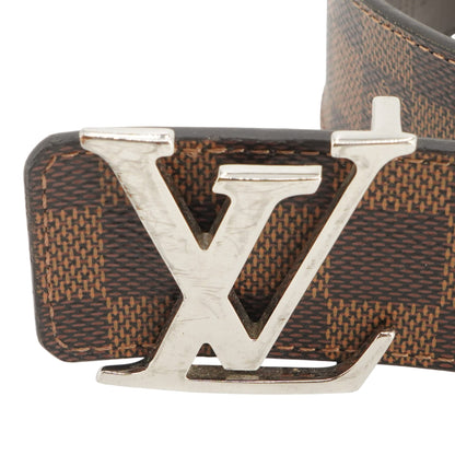 LV Initiales 40mm Reversible Belt in Damier Ebene Canvas