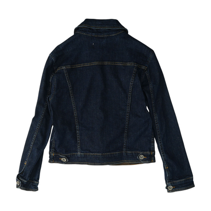 Blue Solid Denim Jacket