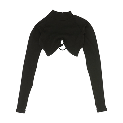 Black Cropped Blouse