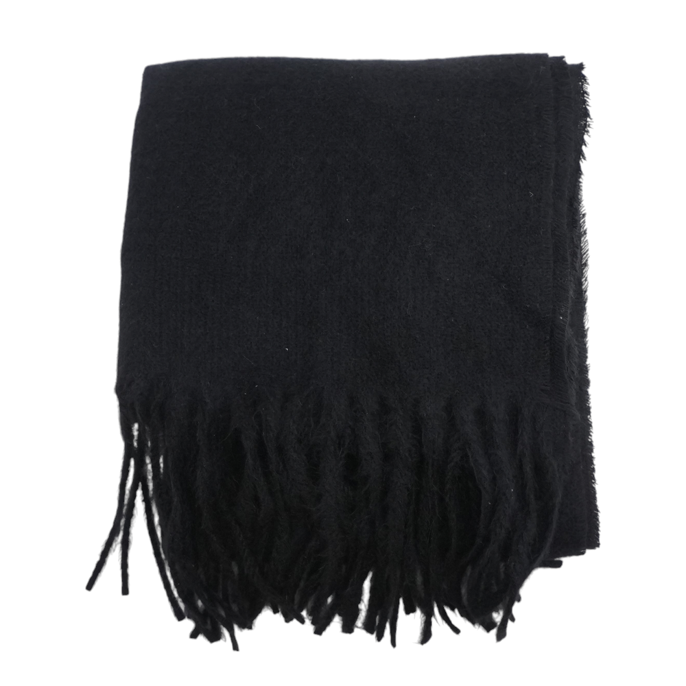 Black Polyester Scarf