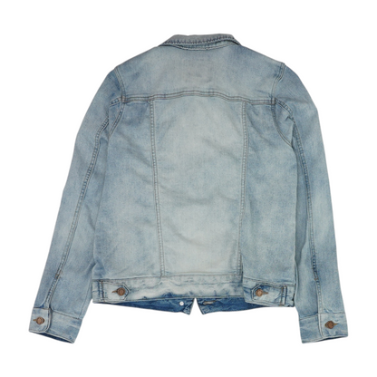 Blue Solid Denim Jacket