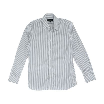 White Striped Long Sleeve Button Down