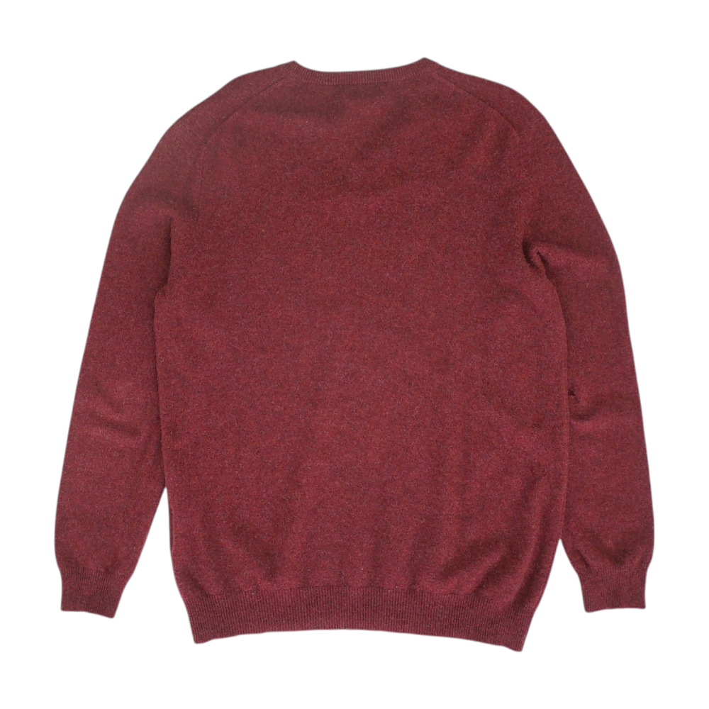 Maroon Solid Pullover Sweater