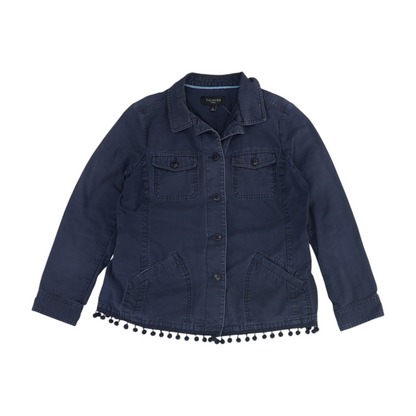 Navy Petite Solid Jacket