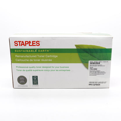 Sustainable Earth SEB53XR Black Toner Cartridge (Compatible With HP Q7553X)