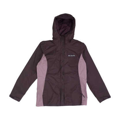 Burgundy Solid Rain Jacket