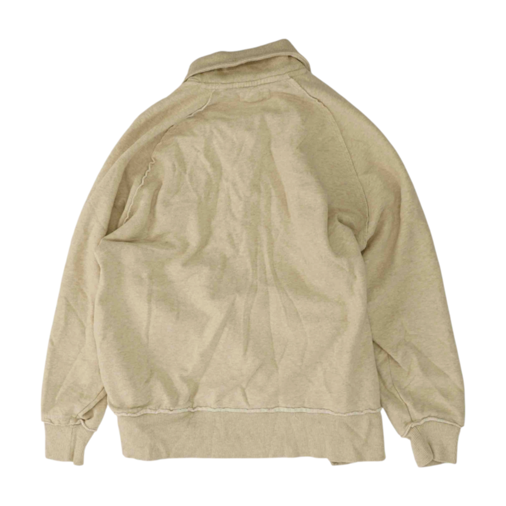 Beige Solid Sweatshirt Pullover