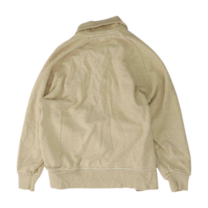 Beige Solid Sweatshirt Pullover