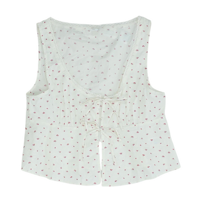 White Floral Blouse