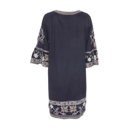 Black Floral Midi Dress