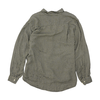 Vintage Black Plaid Long Sleeve Button Down