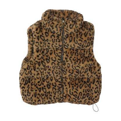 Brown Animal Print Vest