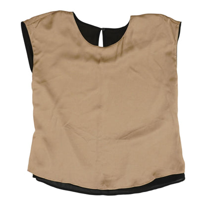 Black Solid Short Sleeve Blouse