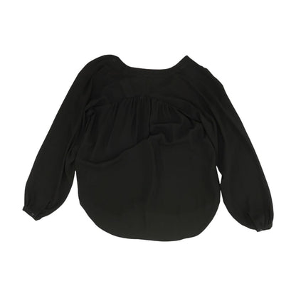 Black Solid Long Sleeve Blouse