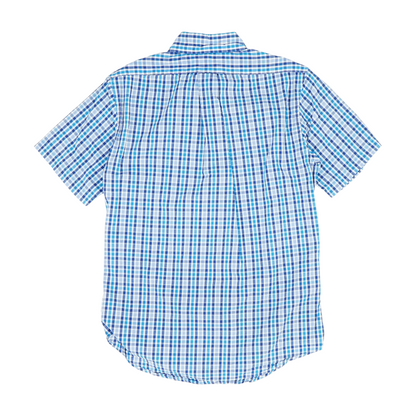 Blue Check Short Sleeve Button Down