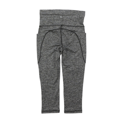 Black Abstract Active Capris