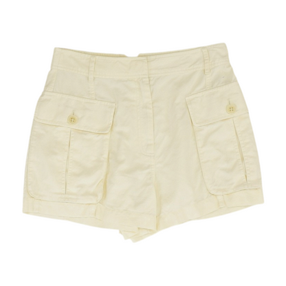 Ivory Solid 5-Pocket Shorts