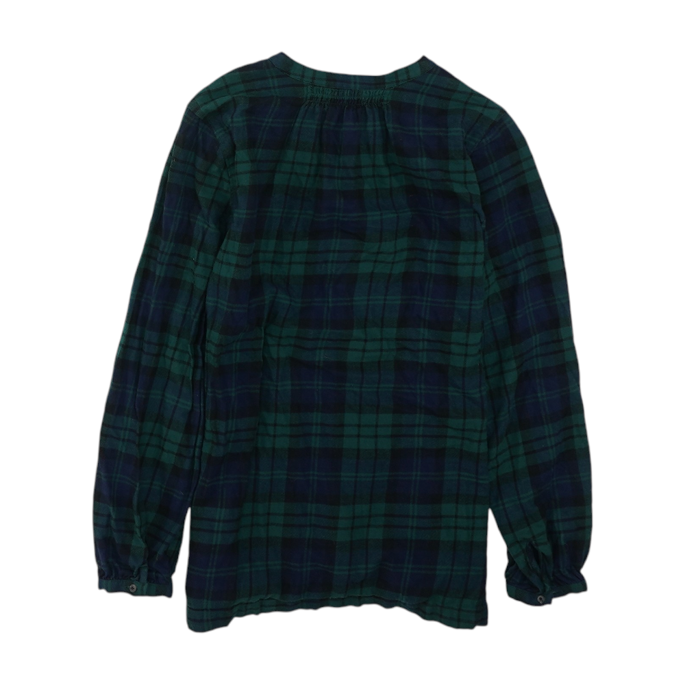 Green Plaid Flannel Button Down
