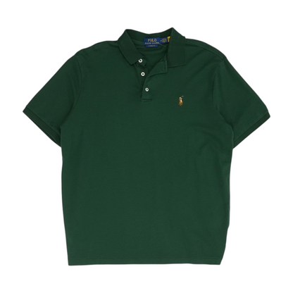 Green Solid Short Sleeve Polo
