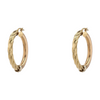 18K Tri-Tone Gold Hoop Earrings