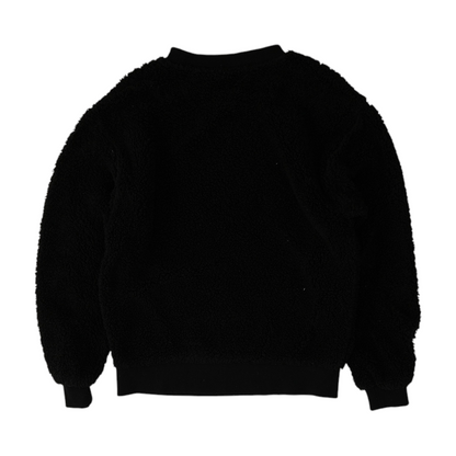 Black Solid Sweatshirt Pullover