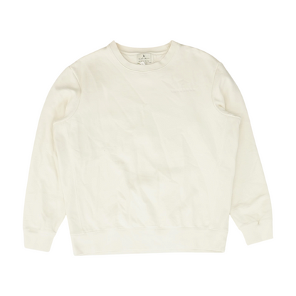 Cream Solid Sweatshirt Pullover