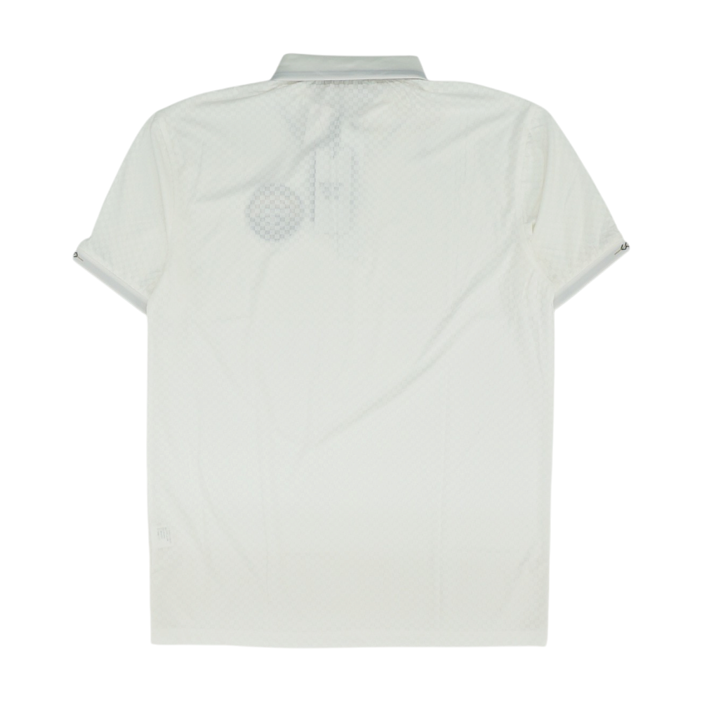 White Check Short Sleeve Polo