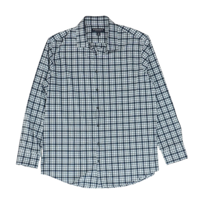 Blue Plaid Long Sleeve Button Down