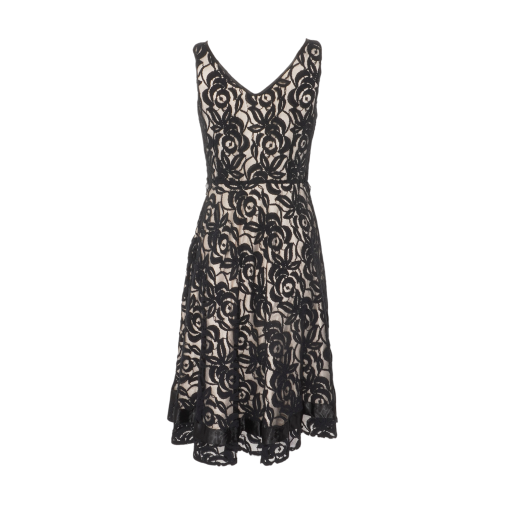 Black Print Midi Dress