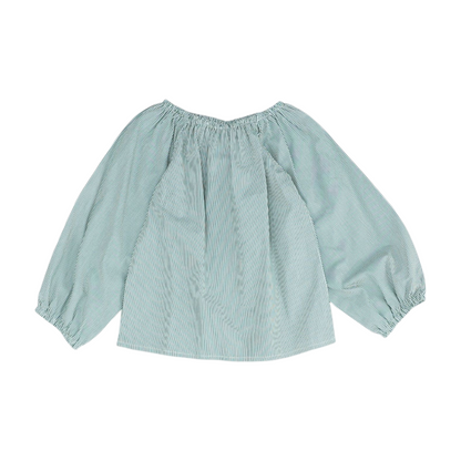 Green Striped Blouse