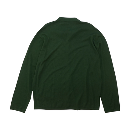 Green Solid Cardigan Sweater