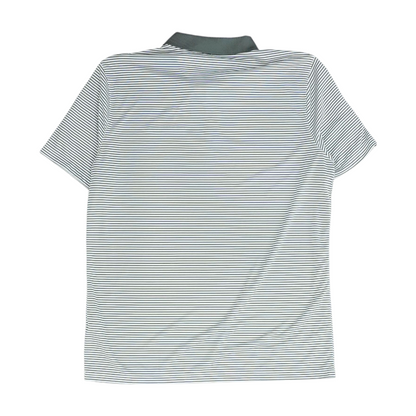 White Striped Short Sleeve Polo