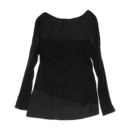 Black Solid Long Sleeve Blouse