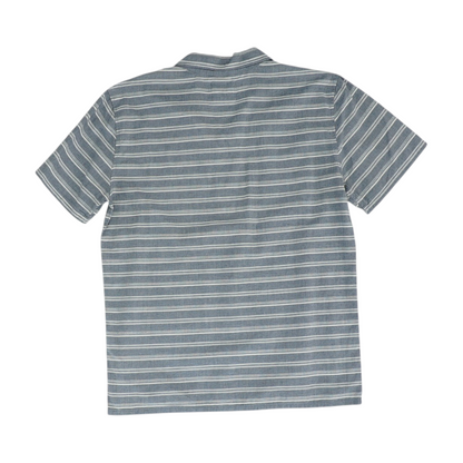 Blue Striped Short Sleeve Polo